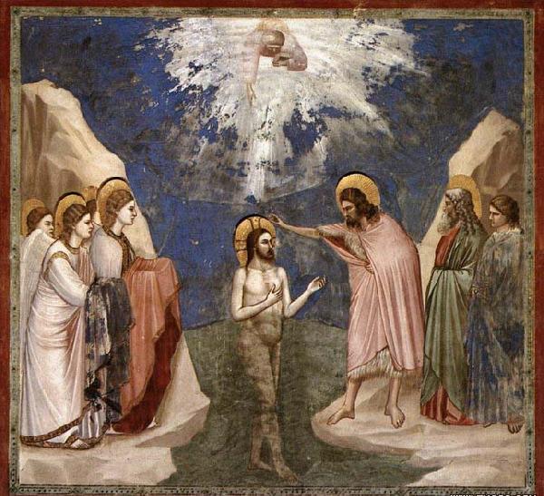 GIOTTO di Bondone Baptism of Christ china oil painting image